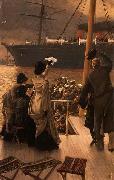 James Tissot Goodbye, on the Mersey, oil painting